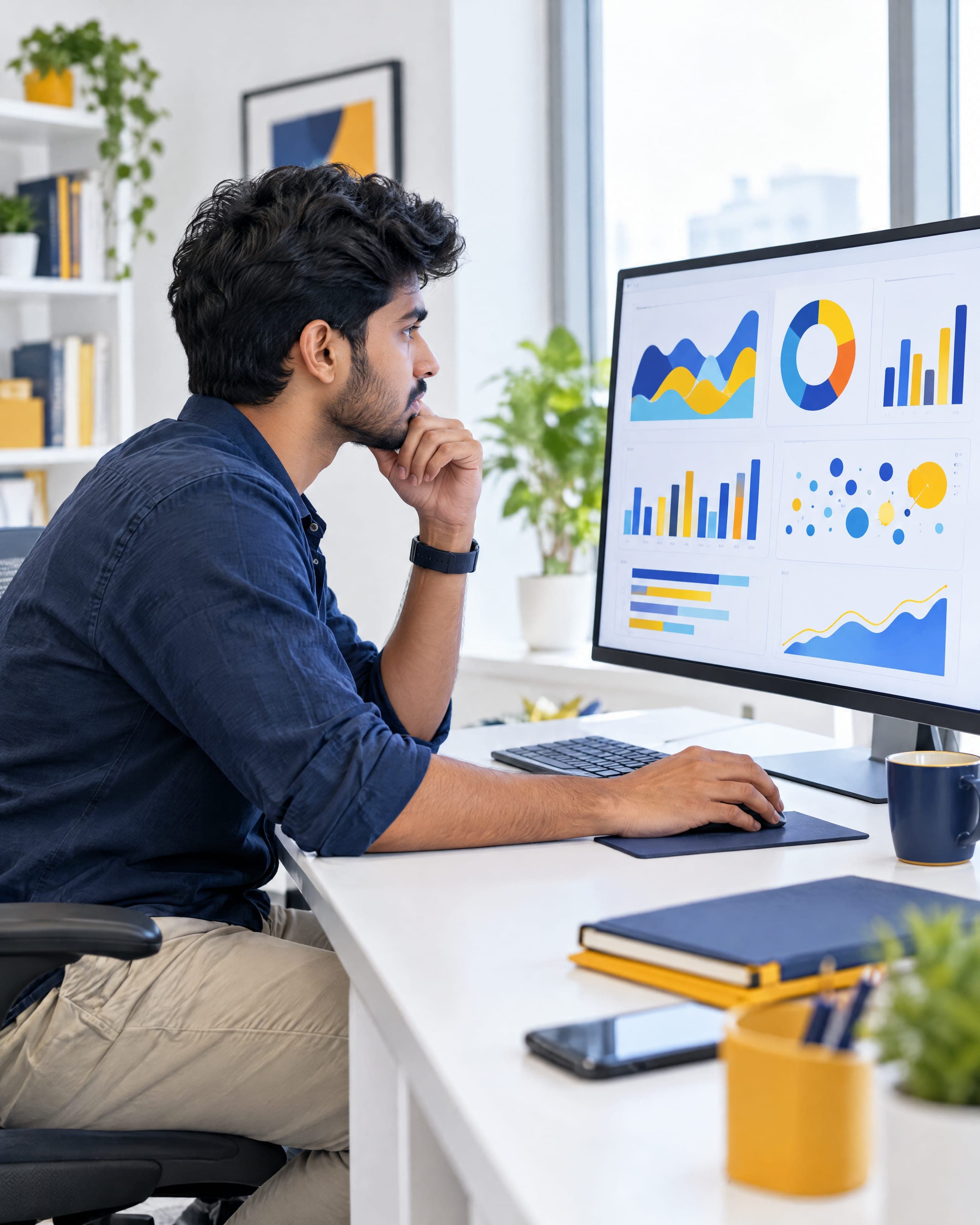 Performance marketer reviewing campaigns